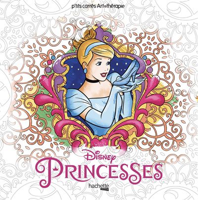 Carres art-therapie princesses disney