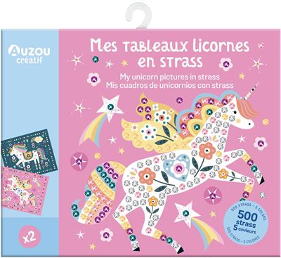 Mes tableaux licornes en strass = my unicorn pictures in strass = mis cuadros de unicornios con stra