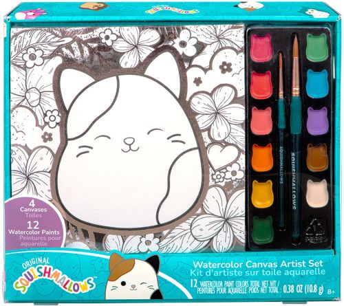 Squishmallows - kit d'artiste sur toile aquarelle