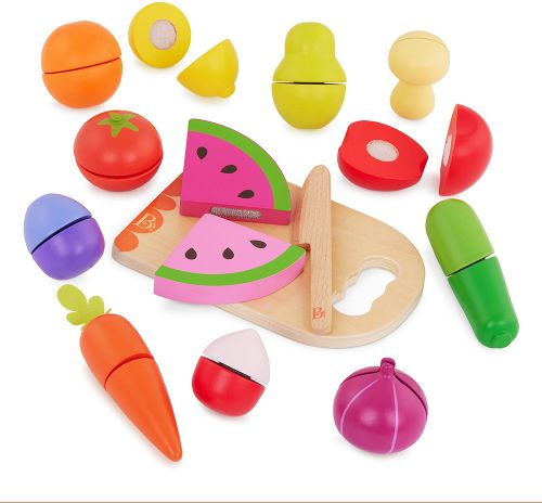 B.woody-ens de fruits & légumes chop 'n' play bois