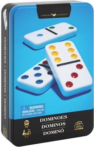 Jeu dominos double-6 dans une boîte en métal