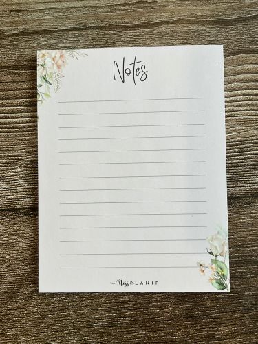 Petit bloc-notes - notes fleuri