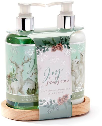 Ens.de lotion et savon à main parfumés-joie