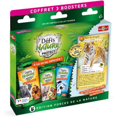 Défis nature protect - coffret 3 boosters : tigre (fr)