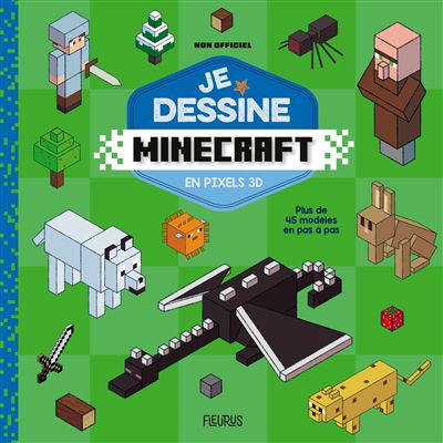 Je dessine minecraft en pixels 3d