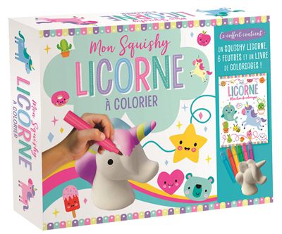 Mon squishy licorne à colorier